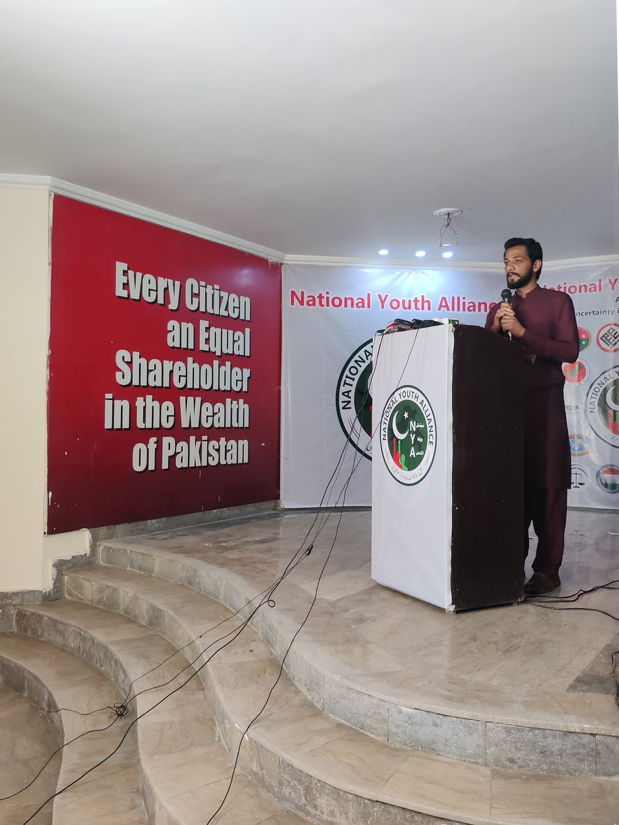 NYA_Offical's tweet photo. Spokes Person ISF Punjab Hashir Minhas is addressing the All Parties Youth Conference on Political Uncertainty in Pakistan https://t.co/011Qp5NcUk