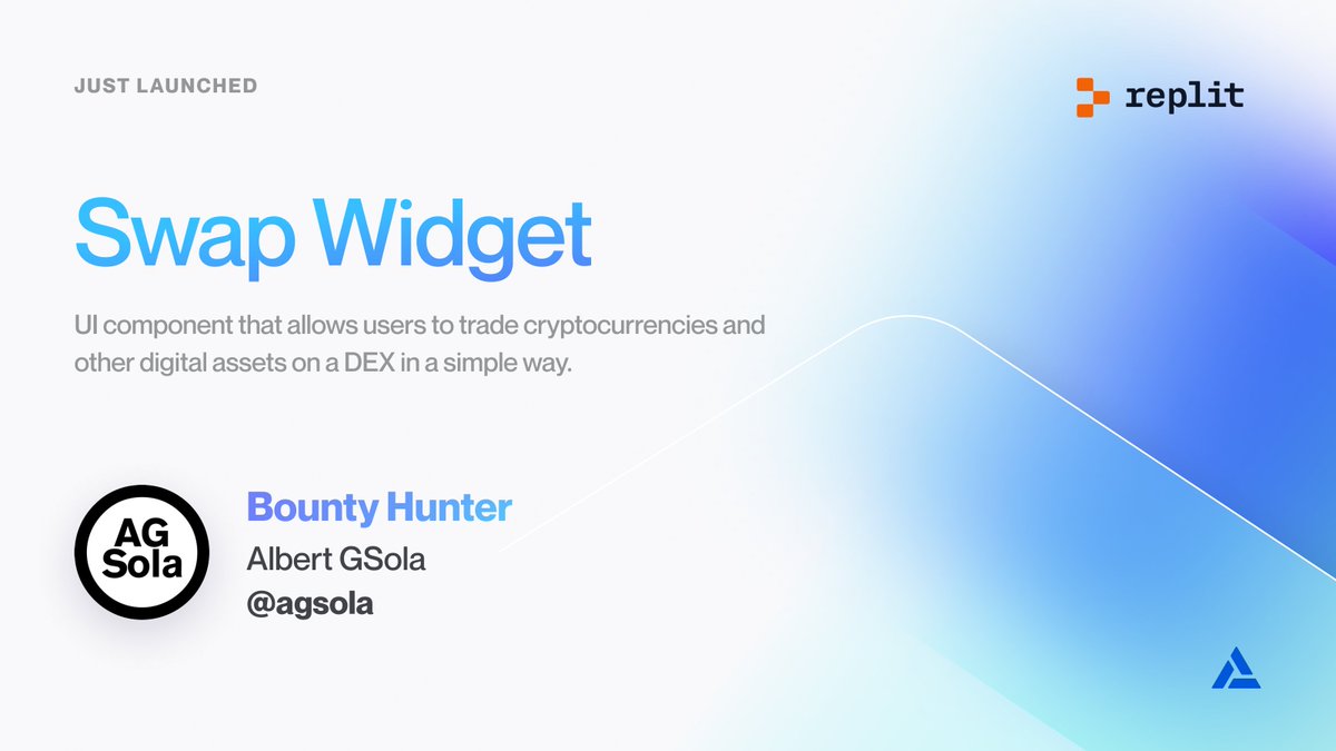 Alchemy's tweet photo. 1/ First up, we looked for a dev to ship a Swap Widget that simplifies trading on DEXs!

And the winner is… 🥁

@agsola

Dive into their epic project: https://t.co/YD5Y1yCKYu https://t.co/N3WtedkstM