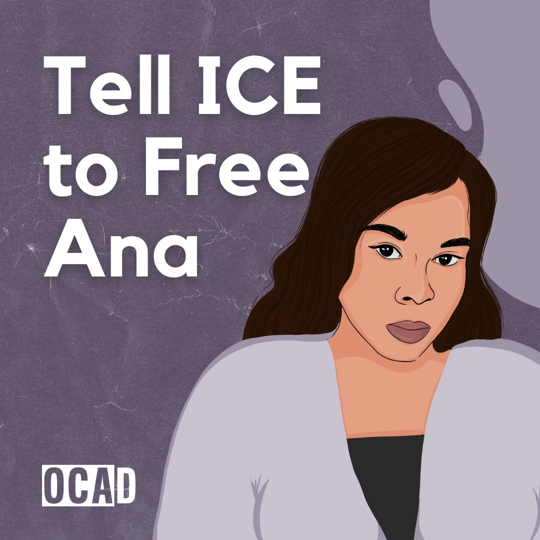 OCAD_CHI's tweet image. SIGN &amp;amp; SHARE: Help us demand ICE release Ana - a member of our community + LGBTQ community, a survivor of childhood abuse and DV and a resilient organizer. We need to demand ICE free Ana and #FreeThemAll!
Bit.ly/freeana