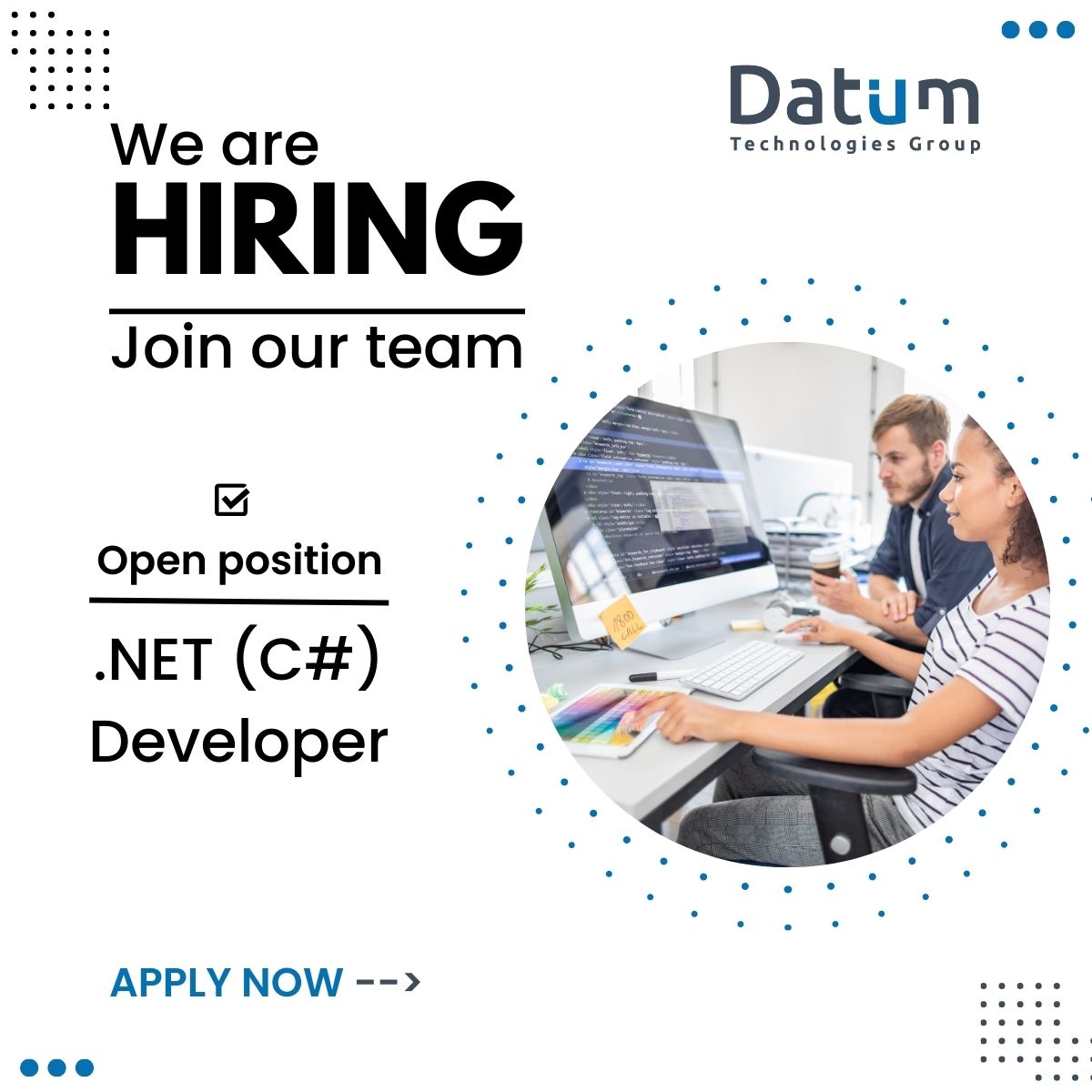 Are you an experienced .NET (C#) Developer?

If so, let's connect! Apply now @ zurl.co/hMpz 

#CSharpDeveloper #NET #DotNETJobs