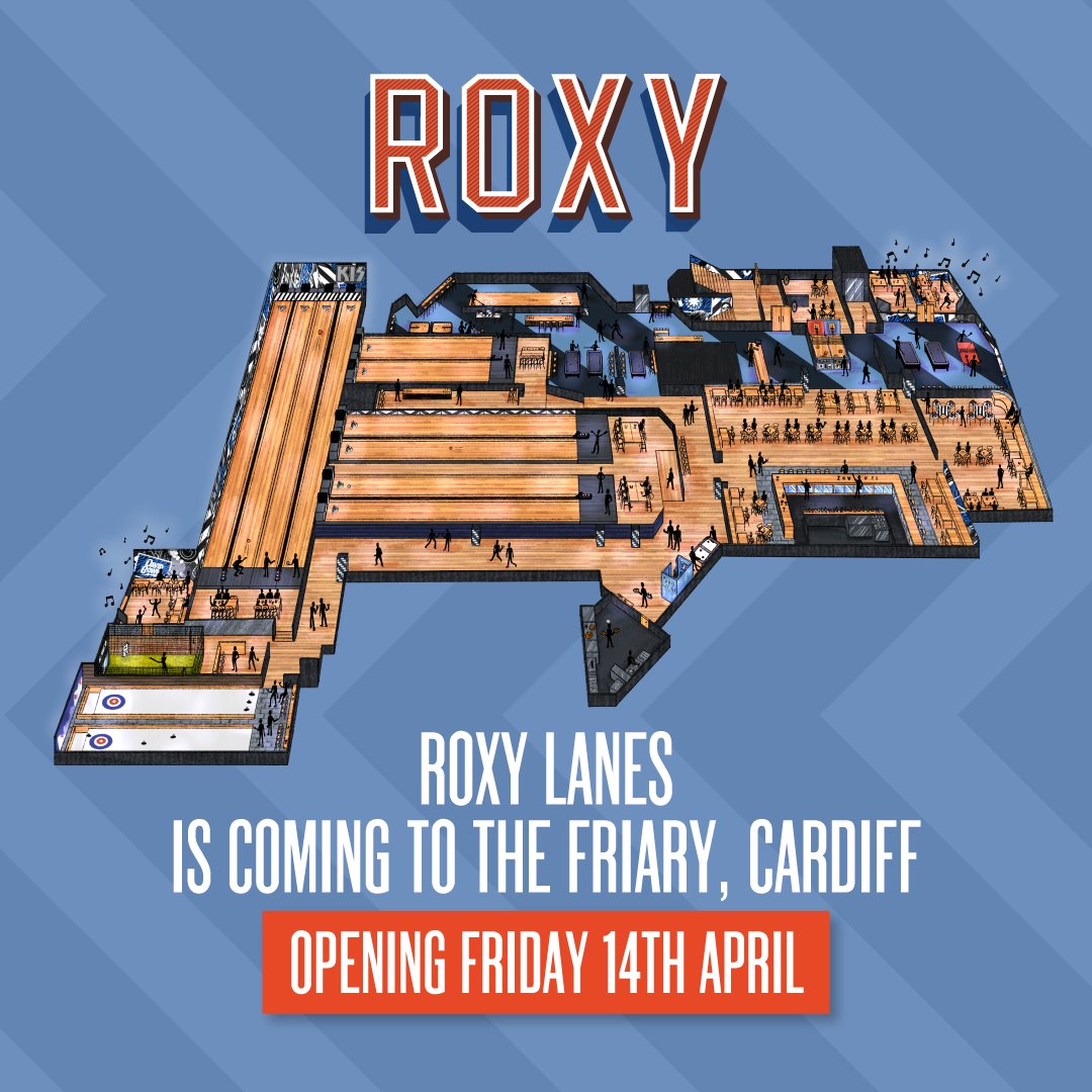 Be in with the chance of winning £250 to spend on booze &amp; ball games at the NEW Roxy Lanes in Cardiff. Sign up to enter and keep up-to-date with all things Roxy 👉 bit.ly/3TA8b6t