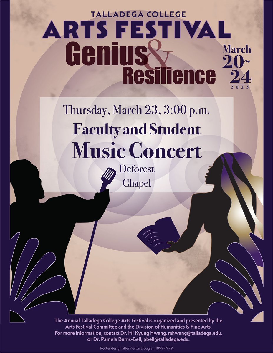 Talladega_1867's tweet photo. TC family. It’s a terrific Thursday to have a Faculty and Student Music Concert at 3pm in Deforest Chapel! Join the fun as the Music Department puts a cherry on top of our 2023 Arts Festival. #talladegacollege #talladegagreatness #onecommuity #onetalladega https://t.co/zxmmev7XGV