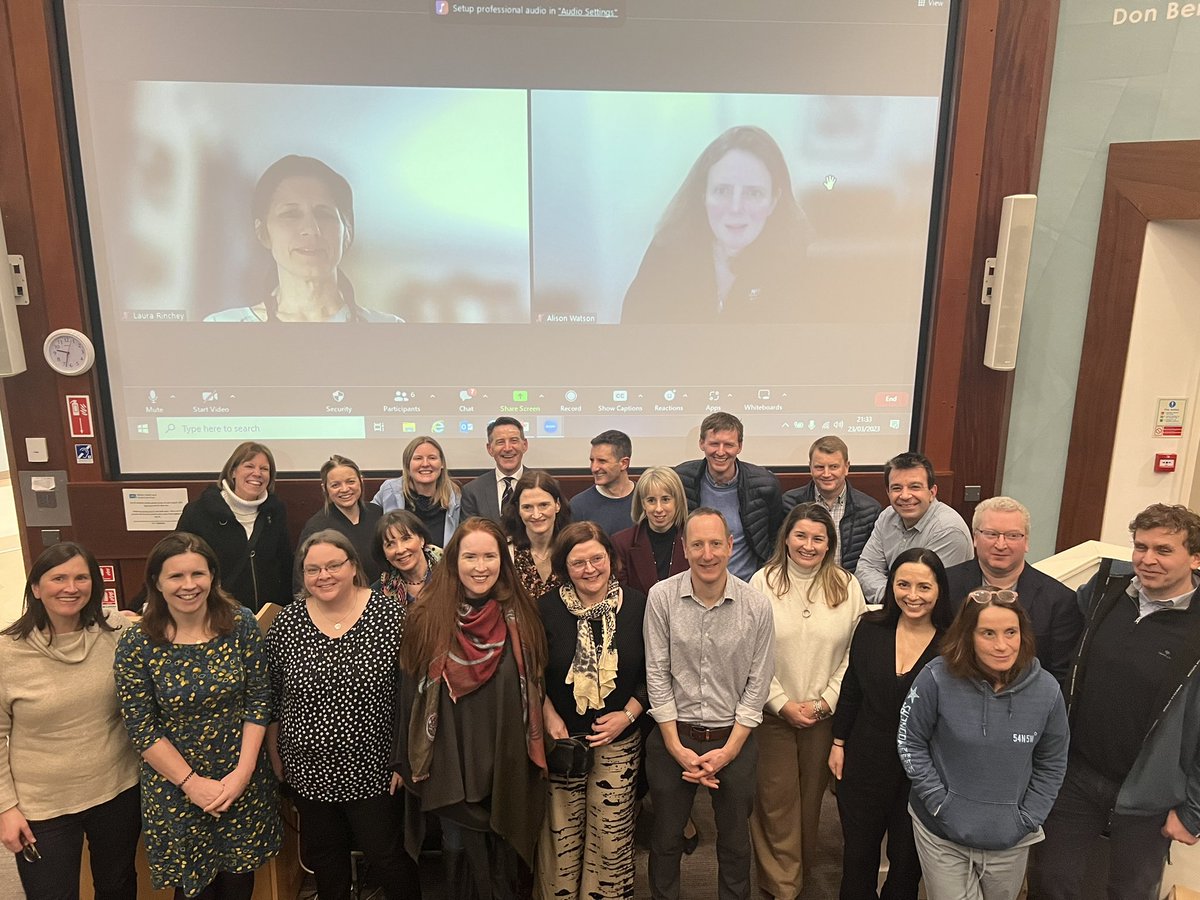 nigelhart's tweet photo. A privilege to have @jonny_acheson a @QUBMedEd Classof99 alumnus giving the final @UlsterMedSoc lecture of 22-23 “Drawing on my experiences of Parkinson’s Disease”. Great to have so many of the Classof99 turning out in force to support him. A superb talk by an incredible person. https://t.co/C8QKG4b426