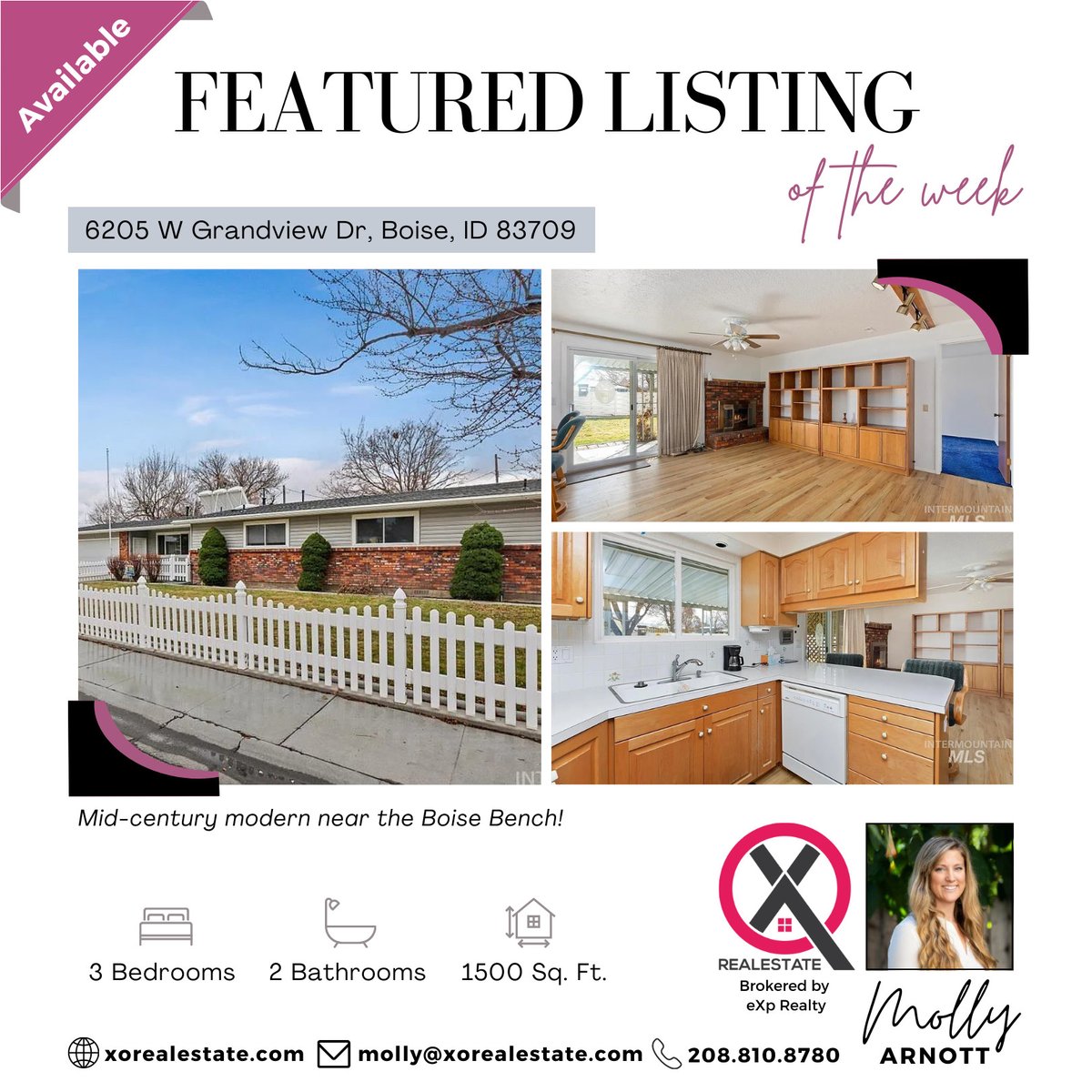MolDizzle's tweet photo. Today's Featured listing is a great value in the heart of Boise with serious potential!
A timeless and immaculate mid-century modern home nestled in the Boise Bench area. T
link to listing: https://t.co/n1LYJcJf2S
#boise #idaho #houseforsale #xorealestate #mollyarnottrealtor https://t.co/BR0KjODkry