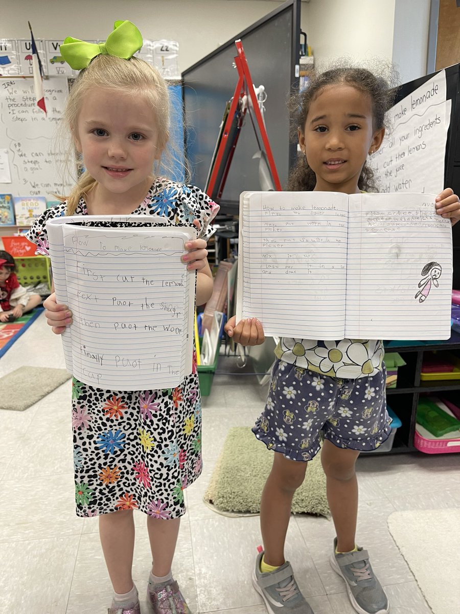 littleBullfrogs's tweet photo. We can follow the steps in a sequence!  This week we read procedural text, wrote our own How to Make Lemonade, and then follow the steps to make our own lemonade!  @EffieBullfrogs #readysetgrow #makelearningfun https://t.co/Na75VDNJLJ