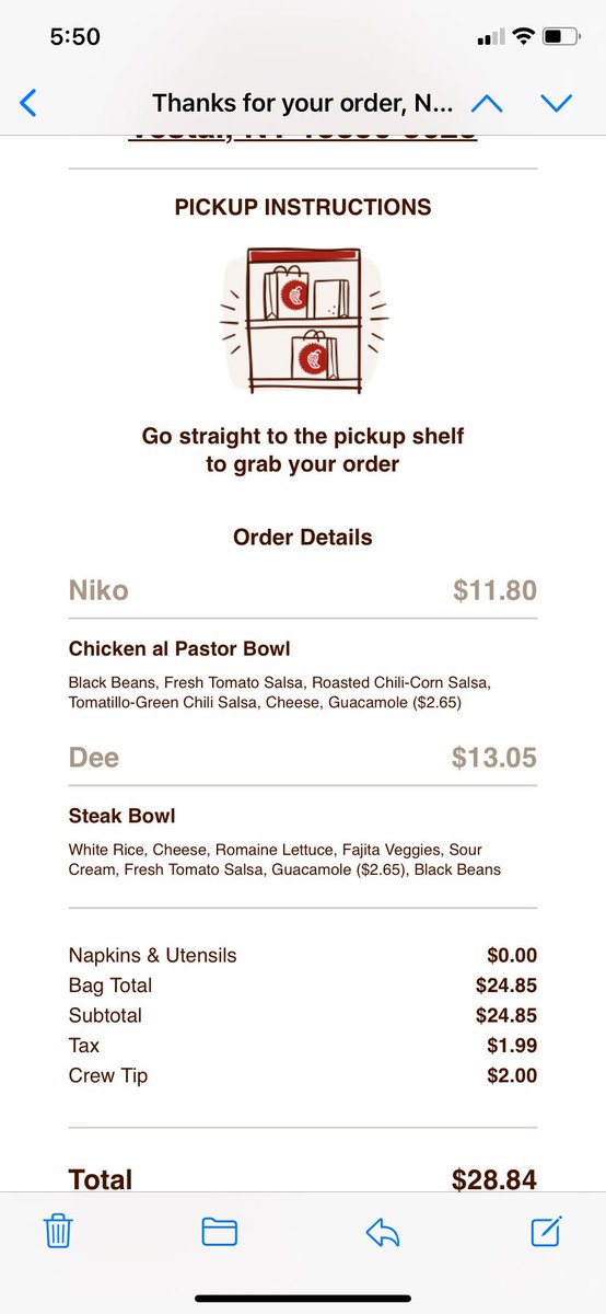 BoozyLife's tweet photo. @ChipotleTweets nothing like getting screwed out of a $30 dollar order after planning a parent’s funeral and getting no food, refund, or fucks given https://t.co/5spxwcEuEP