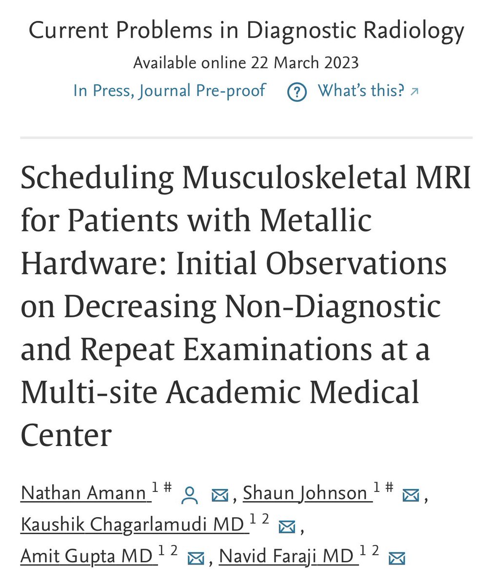 Nate Amann (@amannnate) on Twitter photo I’m excited to share our most recent publication in <a href="/CPDRJournal/">Current Problems in Diagnostic Radiology</a>! This was a great team collaboration <a href="/sportsraddoc/">Navid Faraji</a> <a href="/AmitGupta_83/">Amit Gupta</a> I’m excited to share our most recent publication in <a href="/CPDRJournal/">Current Problems in Diagnostic Radiology</a>! This was a great team collaboration <a href="/sportsraddoc/">Navid Faraji</a> <a href="/AmitGupta_83/">Amit Gupta</a>