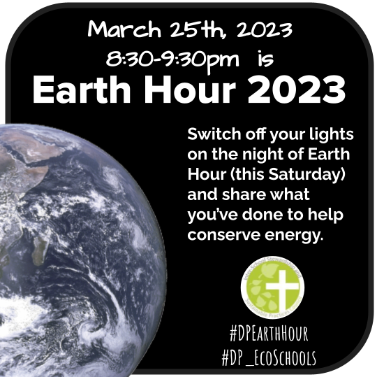 DP_EcoSchools's tweet photo. Hey, Dufferin-Peel Eco Schools! What are you planning to do for your EARTH HOUR 2023? https://t.co/AgqRq2jPLA