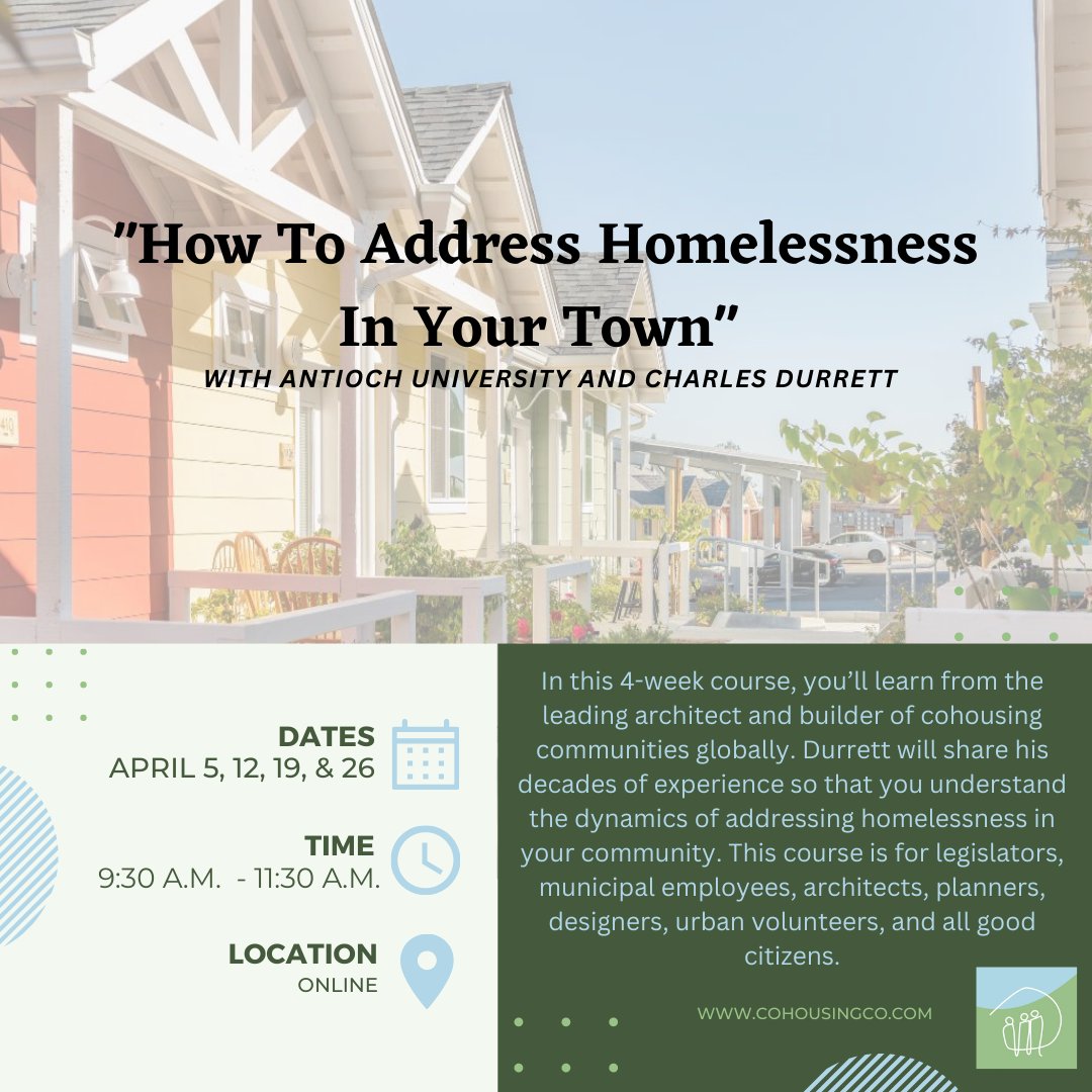 Join me starting on April 5th for a comprehensive "How-to" for building a new project in your town for folks who otherwise do not have any shelter. Link in my bio to sign up.

#cohousing #homelessness #activist #sustainableliving #sustainabledevelopment #smartdesign #bethechange