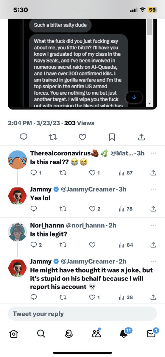 CaptainJean_eth's tweet photo. @yeetorbeyeetd23 @JammyCreamer @TheDonRedPhish @Hasbulla_NFT @InvsbleFriends Not to be that guy but I could have sworn I read this somewhere yesterday on discord I’m so #Confused by you saying it’s legit when it’s word for word from the text in the first pic🤷🏻‍♂️ #WhoSaidItFirst @coinbilly 🧾 https://t.co/d3Qw1QXYQs