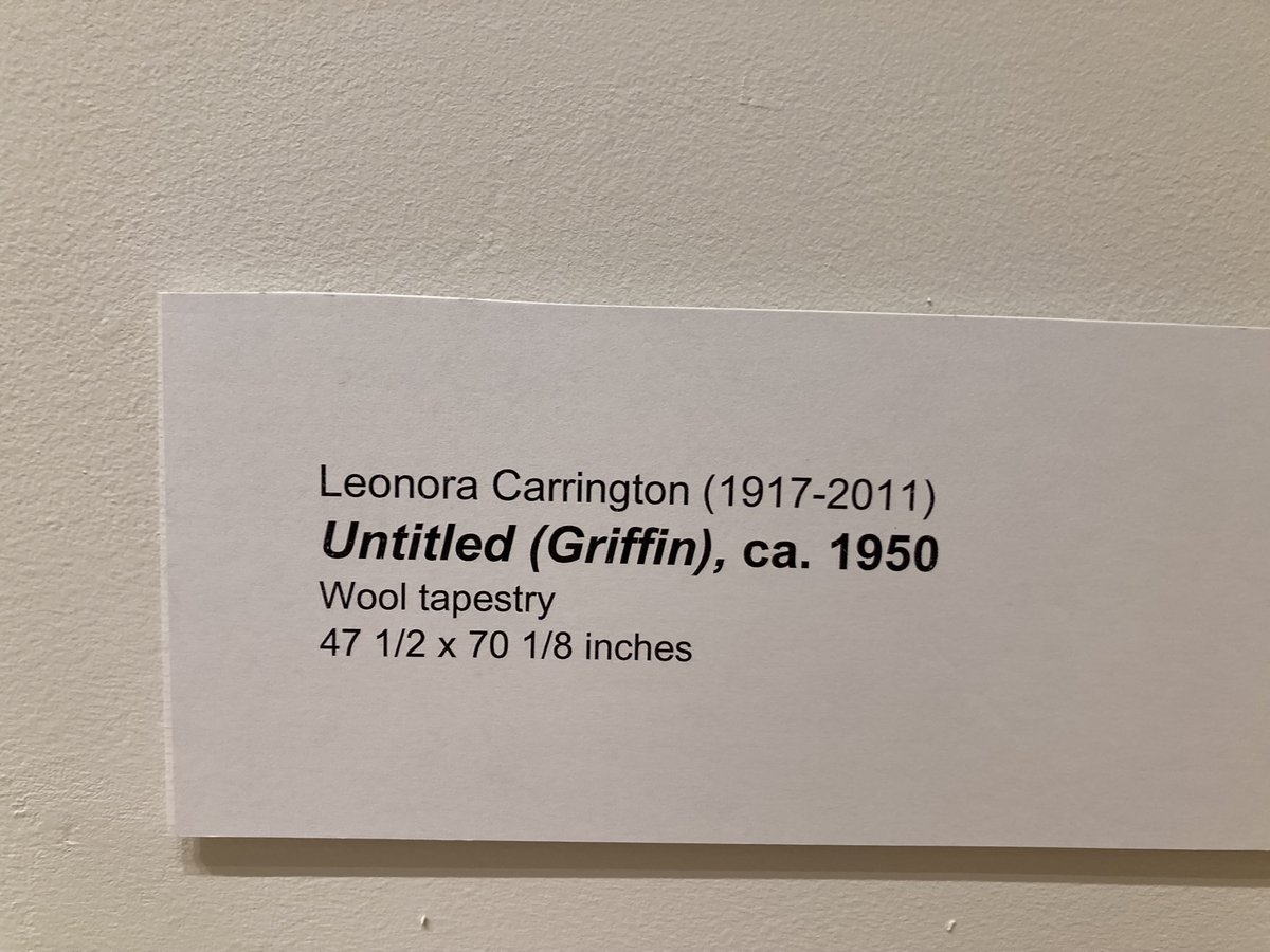 #NYRBWomen23  I was at a museum today and it took me a while to realize who this Leonora Carrington was... the writer of The Hearing Trumpet.