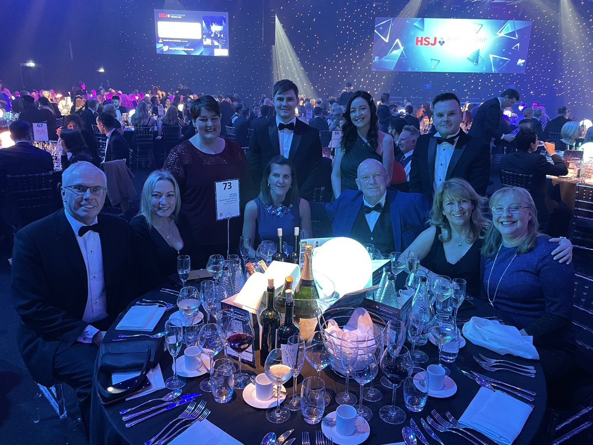 Tonight we’re at the #HSJPartnershipAwards recognising the massive impact of the <a href="/cwpnhs/">Cheshire and Wirral Partnership NHS FT</a> Vaccination and Living Well Service across Cheshire and Merseyside. 

We’re delighted to be here representing collaboration across so many communities and partners 🤞🏆🍀