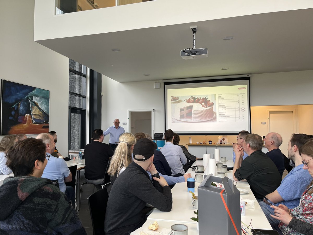 Great days in “real” Denmark with the  <a href="/TunstallNordic/">Tunstall Nordic</a> Denmark team. We talked my favourite subject of employee engagement. Kudos to the team for a 90% response rate!
Now to “international” Denmark from the best airport in the world (Aarhus) and a train to “real” Sweden.