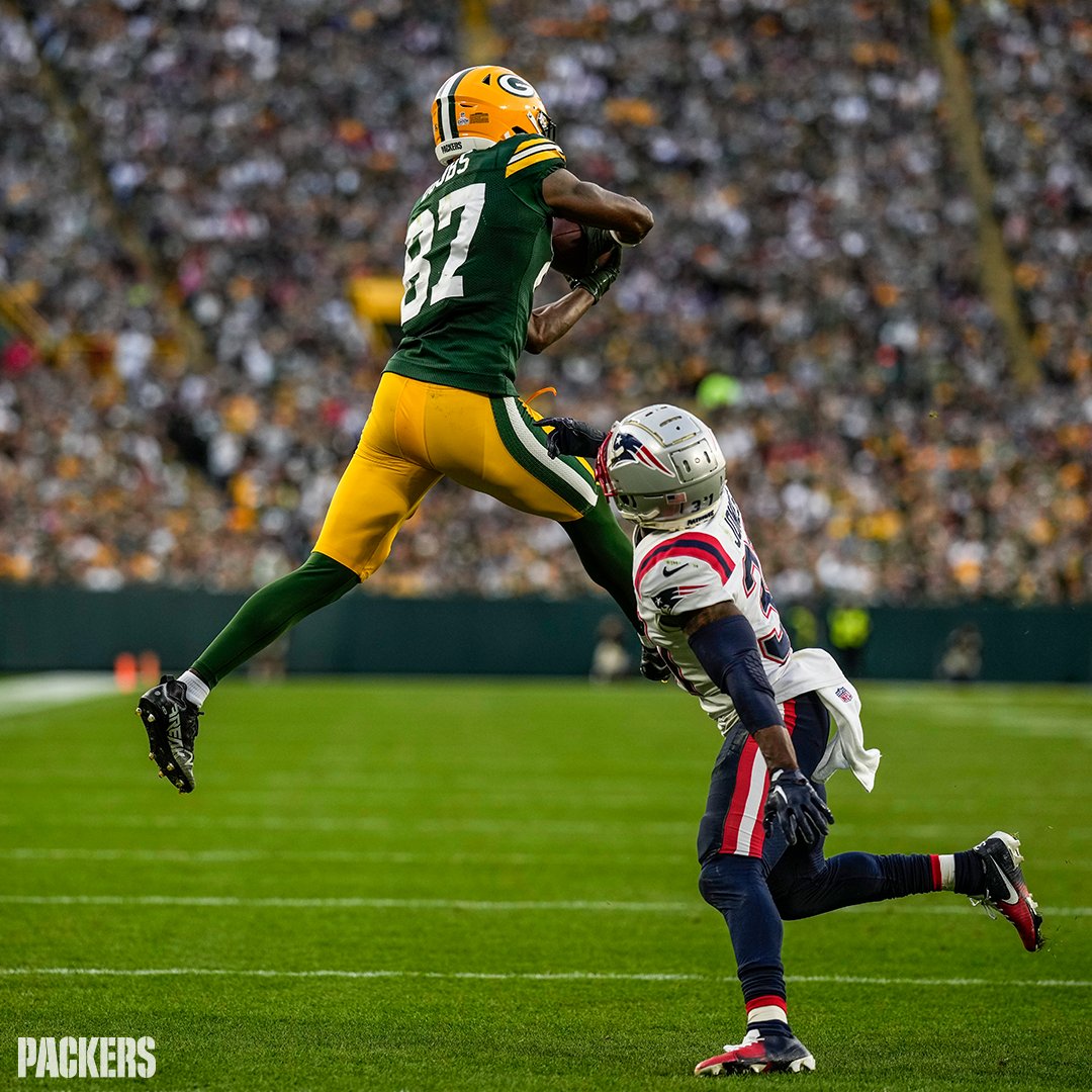 packers's tweet photo. Romeo's rookie year ✅

📸: https://t.co/eEfCmLHygE

@RomeoDoubs | #GoPackGo https://t.co/jPGzVm0Ggk