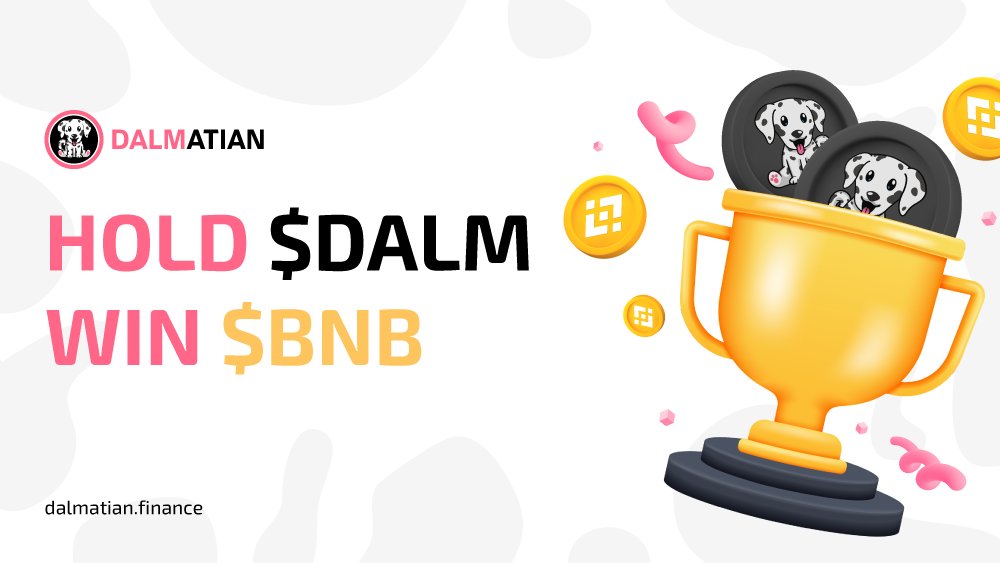 🔥 HOLD #DALM &amp; WIN #BNB🔥

$DALM is a reflect token. That means you will earn some $BNB on each sell transaction just by holding yours DALM!

All $DALM Holders earn passive rewards in (#BNB) through static reflection as they watch their balance of DALM grow continuously.❤️