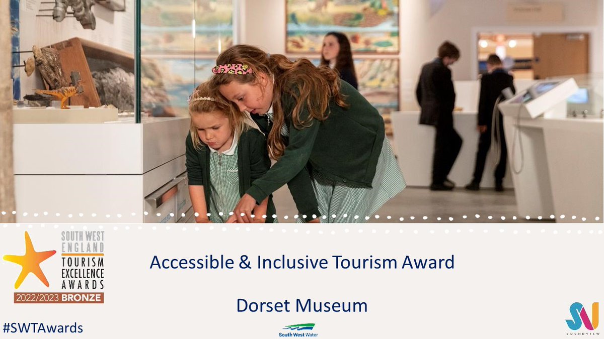 swtourismawards's tweet photo. Bronze winners in the @soundviewm Accessible and Inclusive category are @DorsetMuseum and @RomanBathsBath, congratulations!  #SWTAwards https://t.co/Chp1zrXbae
