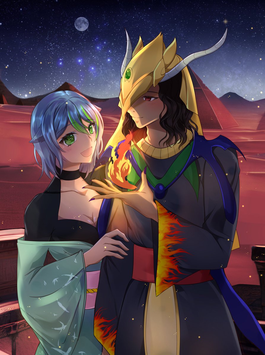 CrashVSX's tweet photo. The Priest and the Owlie on a late night stroll. It looks Beautiful. w/ @JazSukiLuv 

🎨 by: @utsumikisa https://t.co/xZeaTUeH2M