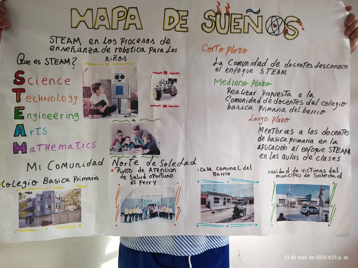 RonyalexanderC8's tweet photo. Desarrollando el mapa de sueños comunitario en donde se explicara el uso del enfoque STEAM para los docente de un colegio de básica primaria. @ElOIRdelaRegion https://t.co/zyx55BL7Zs