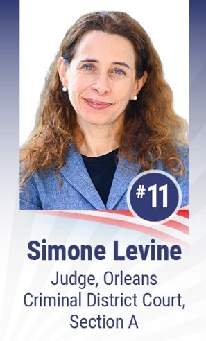 AGGGNO's tweet photo. Orleans Parish voters- support Simone Levine for Criminal Court Judge during the election this Saturday. https://t.co/0JHusfALBB