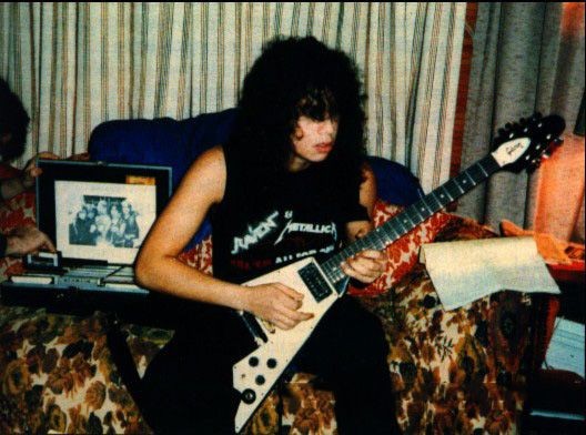 metaIIicadaiIy's tweet photo. Kirk Hammett, 1983. https://t.co/fn0T3B5Lcr