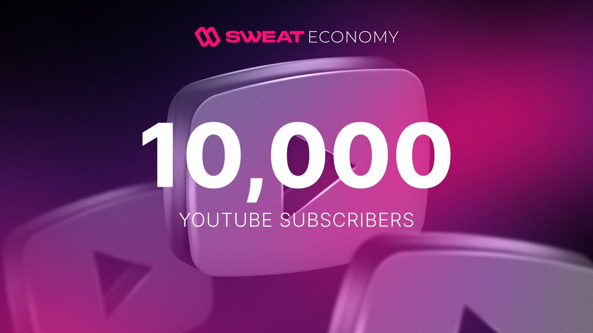 SweatEconomy's tweet photo. 10,000 YouTube subscribers! 🔥

Thank you ❤️

Don't forget - you can watch the weekly draws, livestreams and more on our YouTube 👇
https://t.co/BICAgYBW04 https://t.co/uLHLlPlMEg