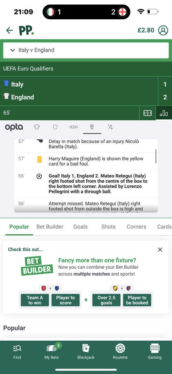 VPrash96's tweet photo. @paddypower what's going on here, Harry Maguire litterly got a yellow for a bad foul... https://t.co/zpmMh2wO99
