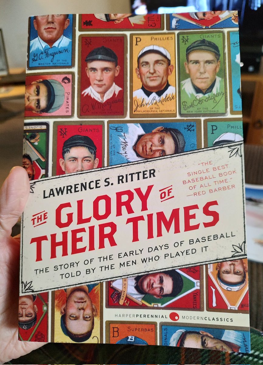 scottiehutch's tweet photo. Just getting ready for the new #Baseball season to start in one week. Love the cover of this book. #TheGloryOfTheirTimes #EarlyBaseBall #MLB https://t.co/pHfDFbdsV0