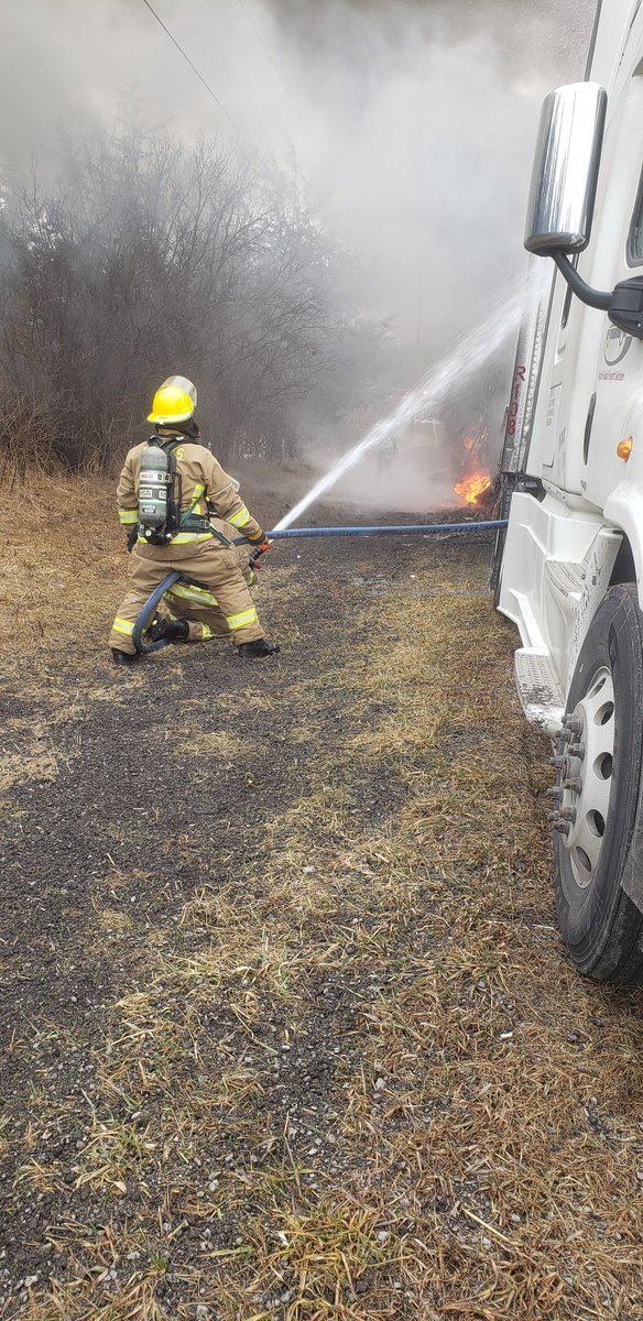 Crews from Napanee and Tyendinaga fire with OPP responded to a tractor trailer fire on Deseronto rd. <a href="/NapaneeFire/">Greater Napanee Fire Services</a>  <a href="/NapaneeBeaver/">The Napanee Beaver</a>  <a href="/CdnFireChiefs/">CAFC/ACCP</a> <a href="/Greater_Napanee/">Greater Napanee</a>