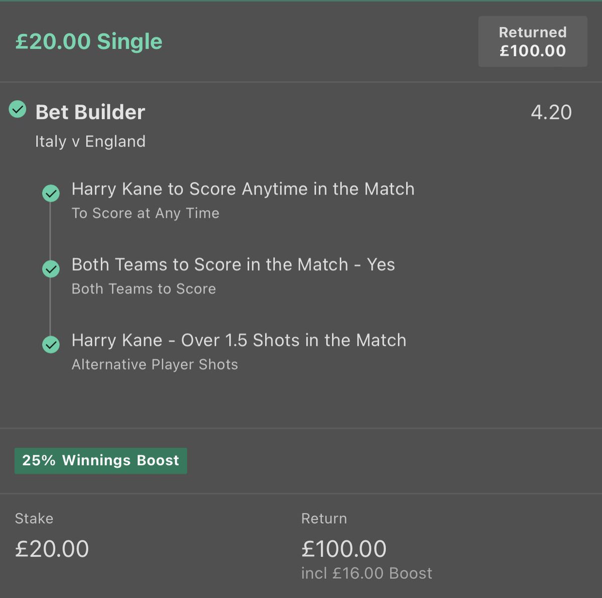 BoshBetsCom's tweet photo. 💥3/4 for the betting hut tonight. That’s how it’s done ✅ https://t.co/PE8RqNTYxk