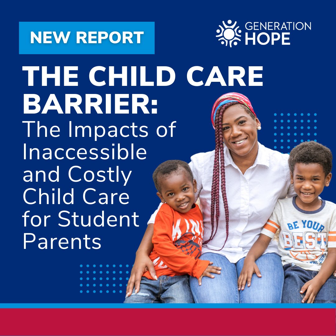 Shannon Tucker (@smtucker) on Twitter photo Lack of affordable child care is not just a workforce issue; it’s a #HigherEd issue. Unaffordable, inaccessible child care causes significant challenges for parents who want to pursue a postsecondary credential. Learn more in <a href="/SupportGenHope/">Generation Hope</a>’s new report: generationhope.org/child-care-rep… Lack of affordable child care is not just a workforce issue; it’s a #HigherEd issue. Unaffordable, inaccessible child care causes significant challenges for parents who want to pursue a postsecondary credential. Learn more in <a href="/SupportGenHope/">Generation Hope</a>’s new report: generationhope.org/child-care-rep…