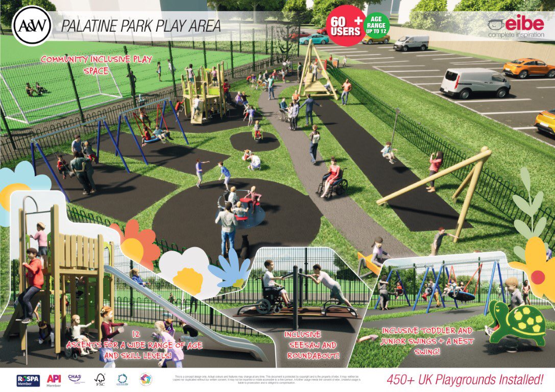 vicki4labour's tweet photo. Work starts on the long overdue, Palatine Play Park from 24th April. 🎉
Accessible play equipment includes;

👉Wheelchair inclusive seesaw - the 1st in #Worthing 🤩🤩
👉Flush roundabout
👉Basket swing 

Thanks to the @adurandworthing Parks and Engineers teams for delivering. 👏👏 https://t.co/imbgDbXPDy