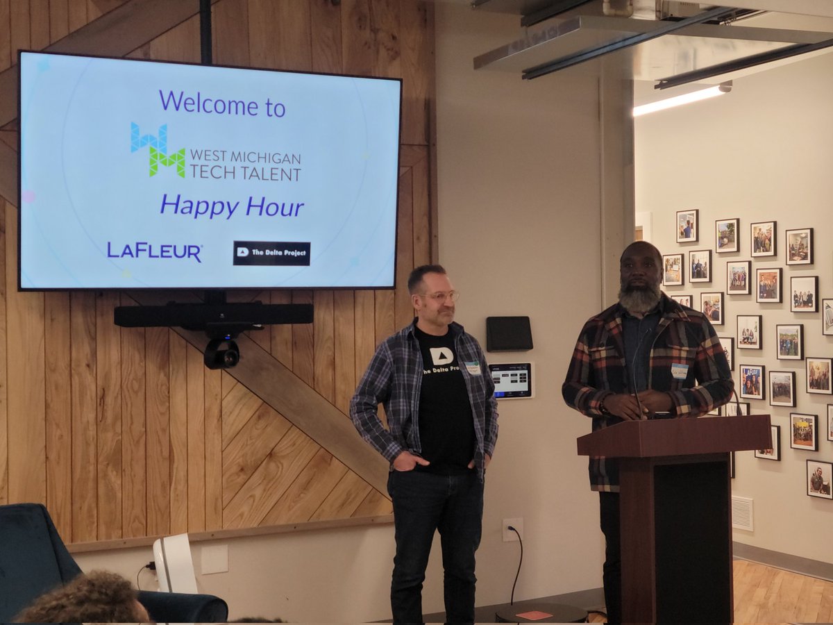 mistemgwm's tweet image. Learning about the @DeltaProjectGG at the West Michigan Tech Talent Happy Hour! #equityintech