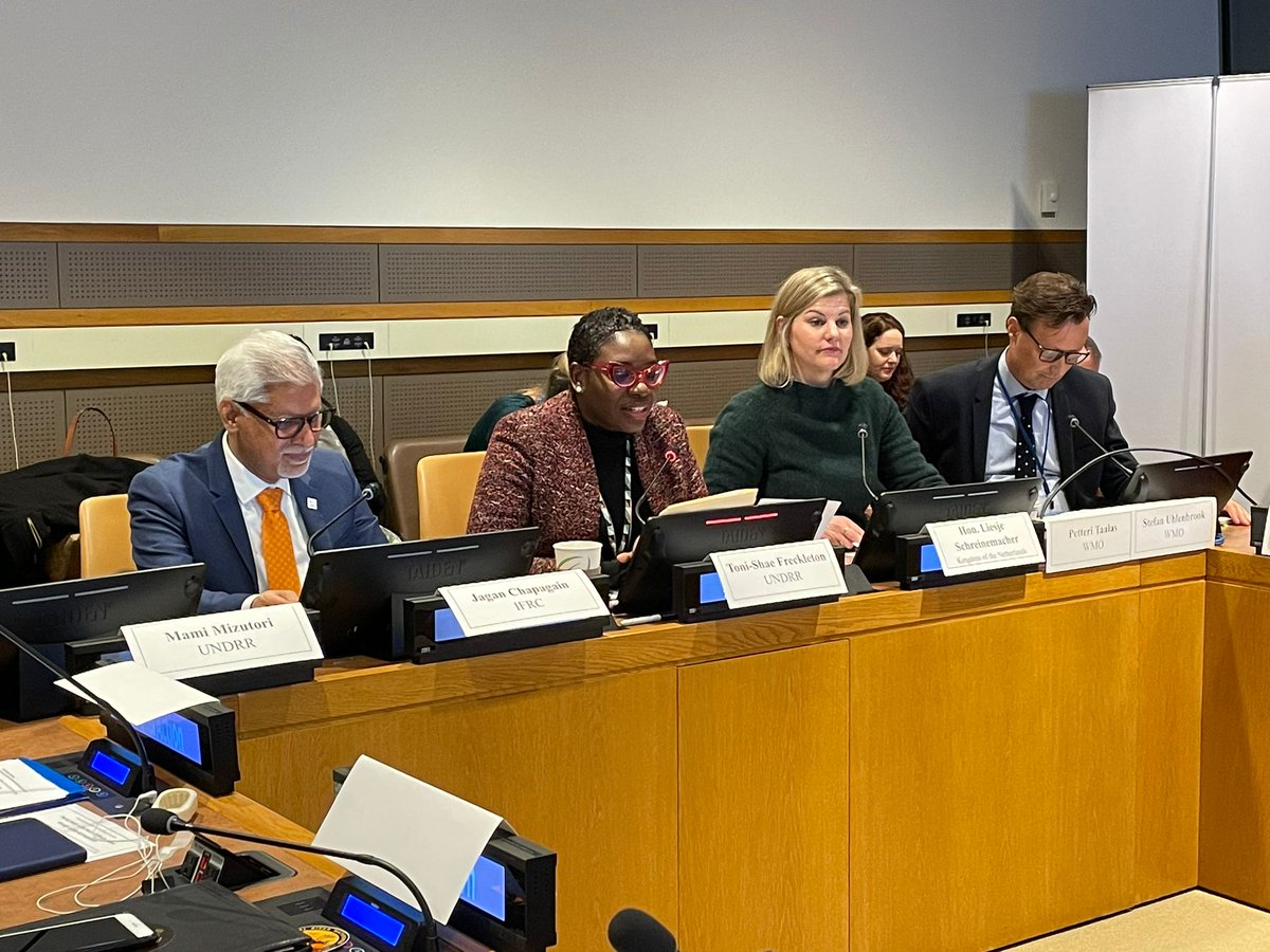 So excited to launch Water at the Heart of Climate Action at #UN2023WaterConference today, a wonderful collaboration between <a href="/ifrc/">IFRC</a>  <a href="/WMO/">World Meteorological Organization</a> <a href="/UNDRR/">UNDRR</a> <a href="/RodeKruis/">Rode Kruis</a> <a href="/RCClimate/">Climate Centre</a> to scale up water action through #EWEA and locally-led adaptation. Thank you <a href="/DutchMFA/">Dutch Ministry of Foreign Affairs 🇳🇱</a> for your generous support.