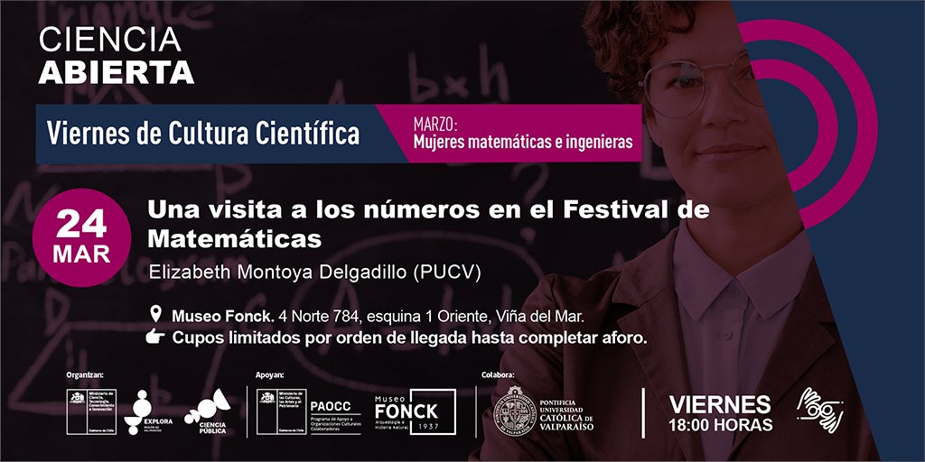 exploravalpo 🚎 (@exploravalpo) on Twitter photo ¡Tenemos una cita! A las 18 h en #MuseoFonck de #ViñaDelMar explora.cl/valparaiso/mar… #CienciaAbierta #CulturaCientífica #EntradaLiberada #Matemáticas #TodoPúblico ¡Tenemos una cita! A las 18 h en #MuseoFonck de #ViñaDelMar explora.cl/valparaiso/mar… #CienciaAbierta #CulturaCientífica #EntradaLiberada #Matemáticas #TodoPúblico