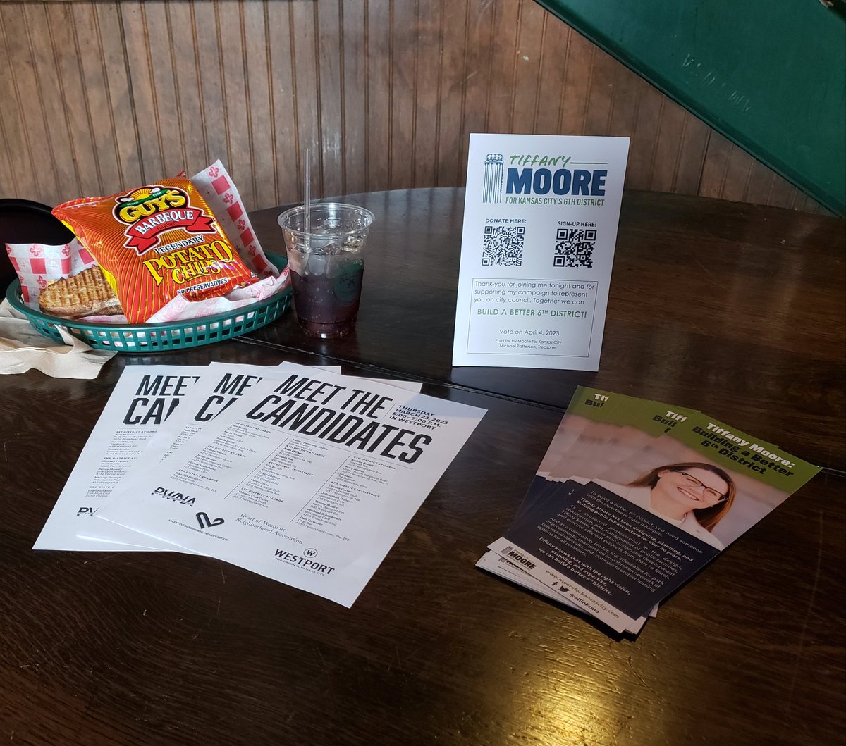 Best campaign event dinner this week. <a href="/GuysSnacks/">Guy’s Snacks</a> #GuysDeli <a href="/Westport_KC/">Westport Kansas City</a>  Chips? #BBQofcourse