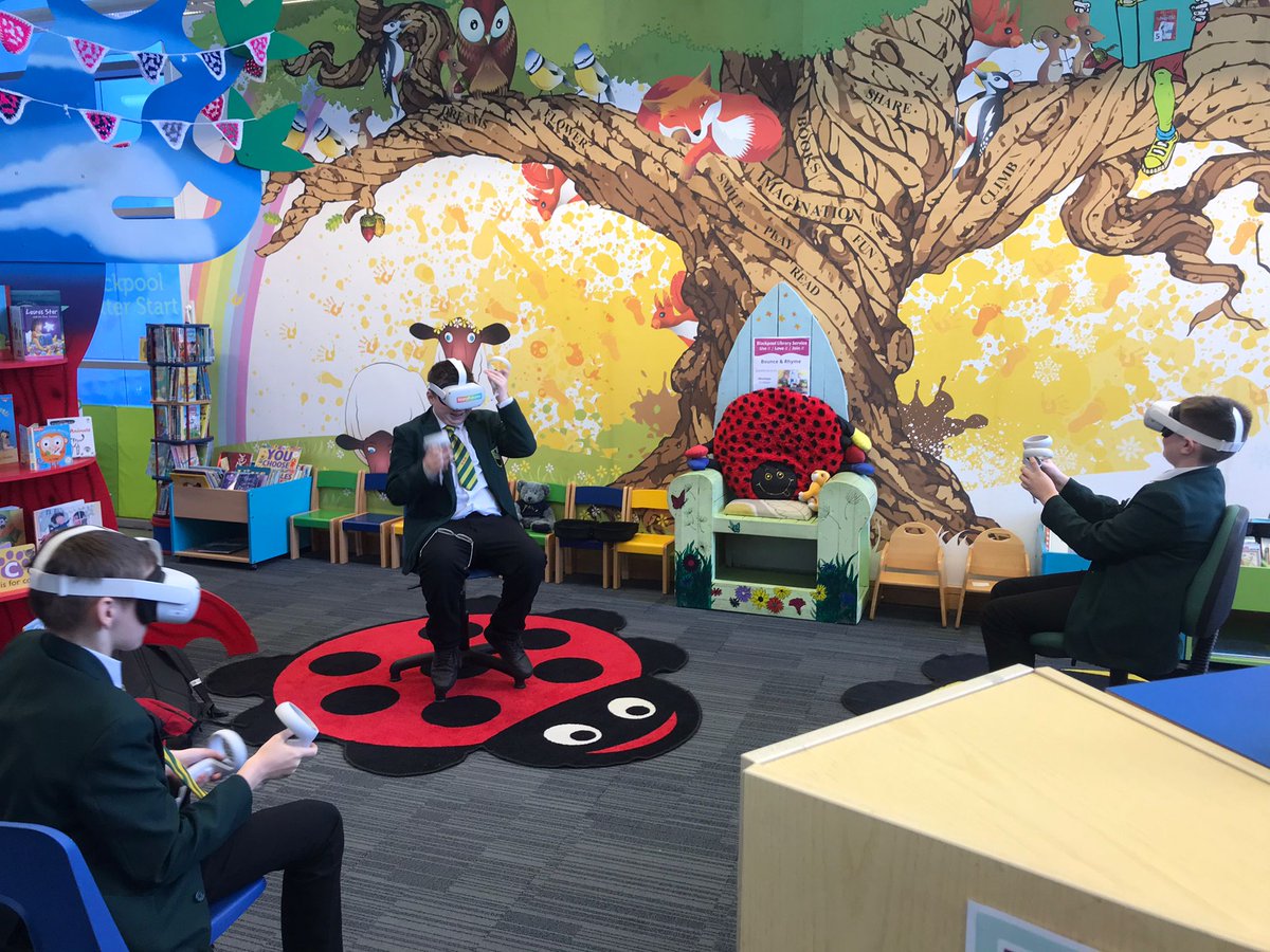 Our top 12 highest Achievement Point scorers in KS3 had a fantastic time on their rewards trip to <a href="/palatinelibrary/">Palatine Library District</a> for a virtual reality experience!
<a href="/SSABlackpool/">South Shore Academy</a> <a href="/SSAEnglish/">SSATeamEnglish</a>
