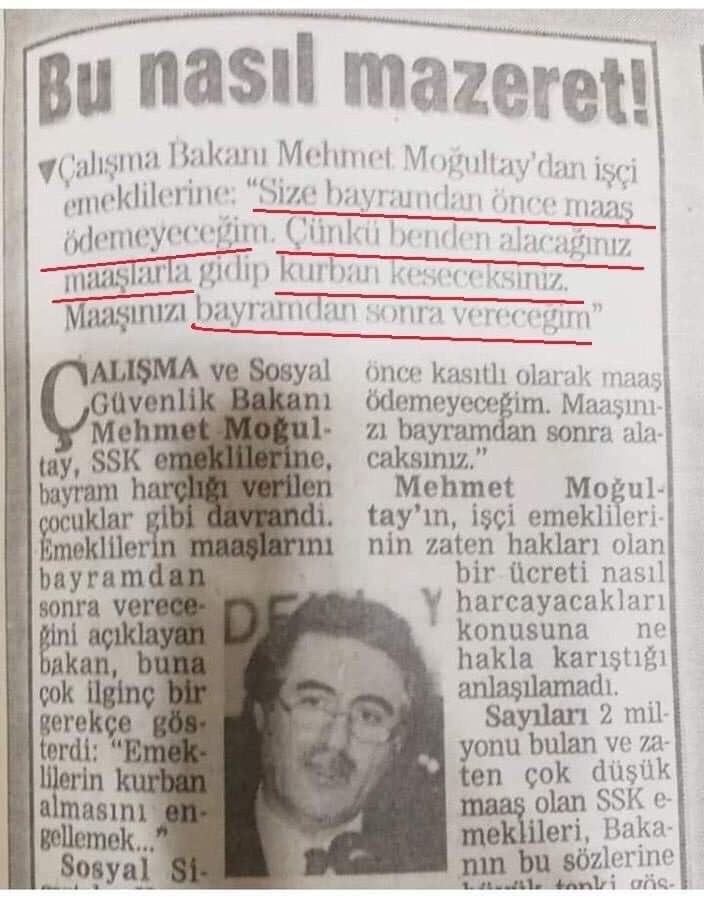 oztoksoyms's tweet photo. Bugün, emekli maaşlarına 2.000₺ zam yapıldığına sevinirken CHP döneminde; dönemin bakanının "maaşlarınızı bayramdan önce ödersem gidip kurban alırsınız" diyerek maaşların zamanında bile ödenmediği günleri de hatırlayalım. 

CHP = PİŞMANLIKTIR https://t.co/WoklT4y3TQ