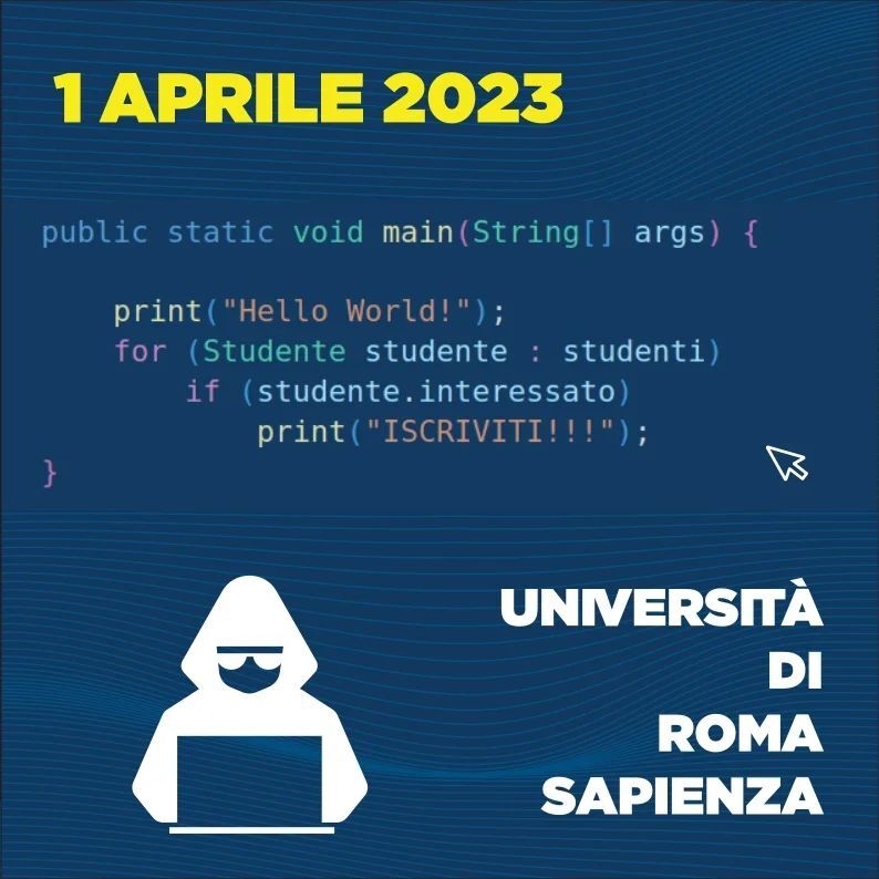 BESTRome's tweet photo. Hackaton 23 è aperto a tutti gli studenti di tutte le università e facoltà.

Per affrontare la sfida ti serviranno: 
- Conoscenza del linguaggio di programmazione Java
- Creatività
- Capacità di lavorare in squadra 

La competizione avverrà team composti… https://t.co/eZQRBY0Hpg https://t.co/4IVZDgaR5f