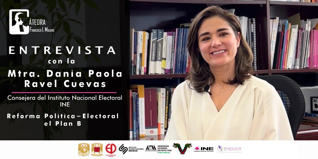 ¿Qué cambios debe tener el <a href="/INEMexico/">@INEMexico</a> en un futuro próximo? 💬Conoce la opinión de la Consejera Mtra. <a href="/DaniaRavel/">Dania Ravel</a>  en entrevista con el Dr. <a href="/CastanedaSabido/">Fernando Castañeda</a>   Presidente del Comité Académico de la #CátedraMadero 🤩
🔔No olvides inscribirte 👉 bit.ly/3yYYqpc

#UNAM #FCPyS