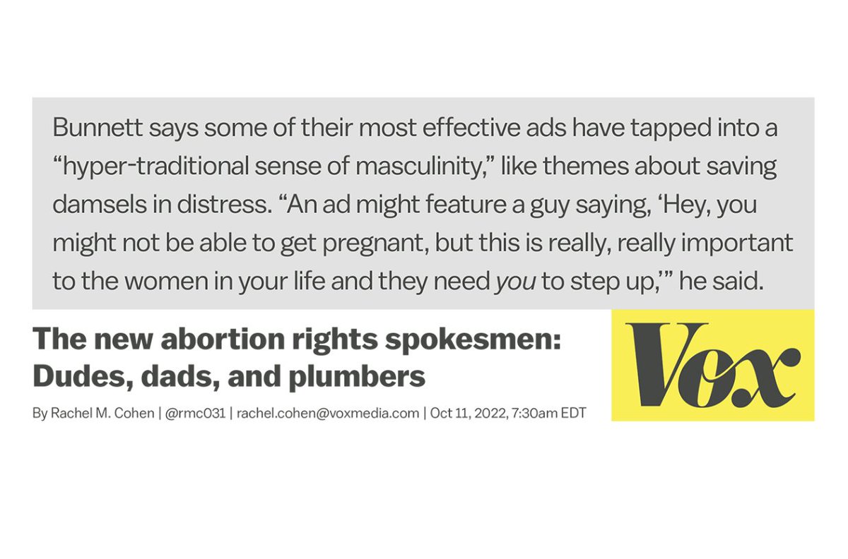 clarifyagency's tweet photo. We know that abortion justice impacts everyone, and winning elections on it takes more than just women — so Clarify made a concerted effort to message to men on it last cycle, too. https://t.co/Rz7AEZc0GL
