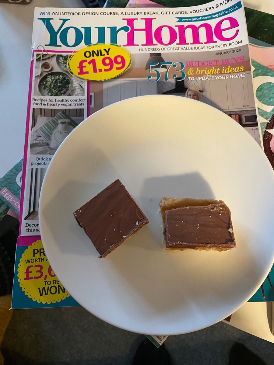 Best colleagues ever…a stack of interiors magazines from <a href="/SalgueroMrs/">Mrs Salguero</a> and homemade caramel shortbread from <a href="/mrsvmjackson/">Vicki Jackson</a> is the perfect antidote to a long Thursday! (I shared the shortbread, honest!)