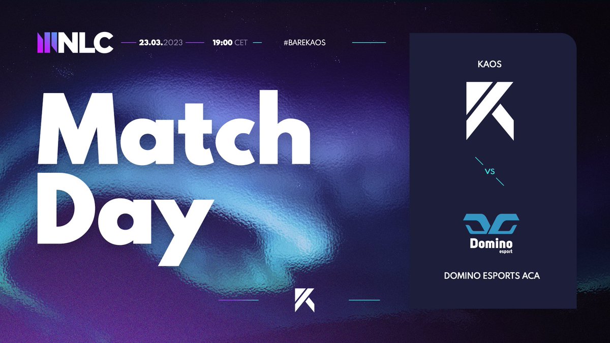 KAOS (@kaosesport) on Twitter photo Første playoffs-kamp i NLC mot <a href="/DominoEsports/">Domino Esports</a> aca!
🕖19:00
📺twitch.tv/dominoesports
#barekaos Første playoffs-kamp i NLC mot <a href="/DominoEsports/">Domino Esports</a> aca!
🕖19:00
📺twitch.tv/dominoesports
#barekaos