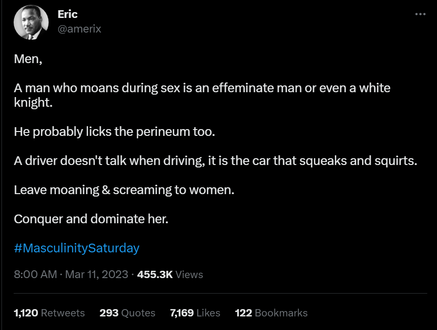 SocDoneLeft's tweet image. fellas, is it gay to enjoy having sex with a woman?

(this acc has 1.2 million followers btw)