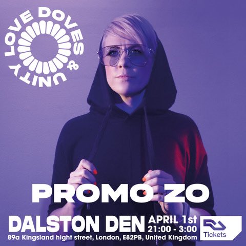 PromoZO's tweet photo. LoveDoves&Unity 💜🕊️✌️
Is creeping up upon us! 😎
I’m definitely looking forward to seeing in April at Dalston Den 🔈
You’ll find the 🎟️👇
https://t.co/7I3u4ijpd1
#lovedovesandunity #dalstonden #promozo https://t.co/NyOXM5qRqz