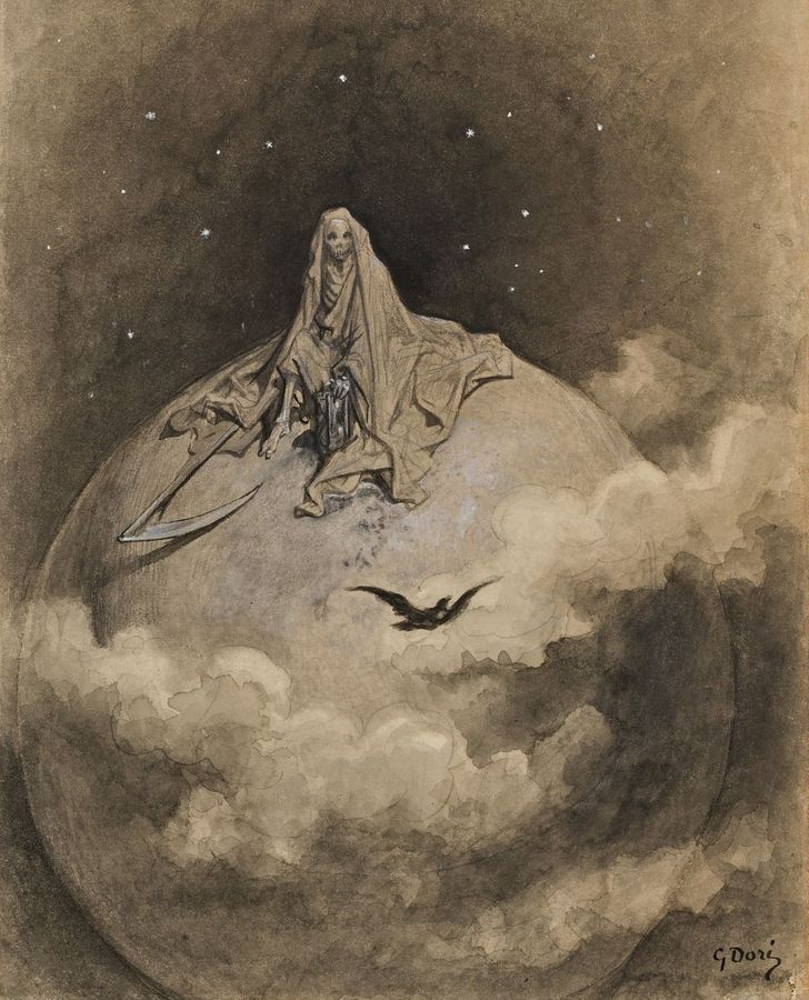 MuseeOrsay's tweet photo. Le musée d'Orsay est heureux d'annoncer l'#acquisition en vente publique du dessin "Le Corbeau et la mort" de Gustave Doré.

Les illustrations de pour le poème "The Raven" d'Edgar Allan Poe ont été considérées comme son épitaphe, à fortiori "Le Corbeau et la mort". Les... ⬇️ https://t.co/ljOrCp6YGz