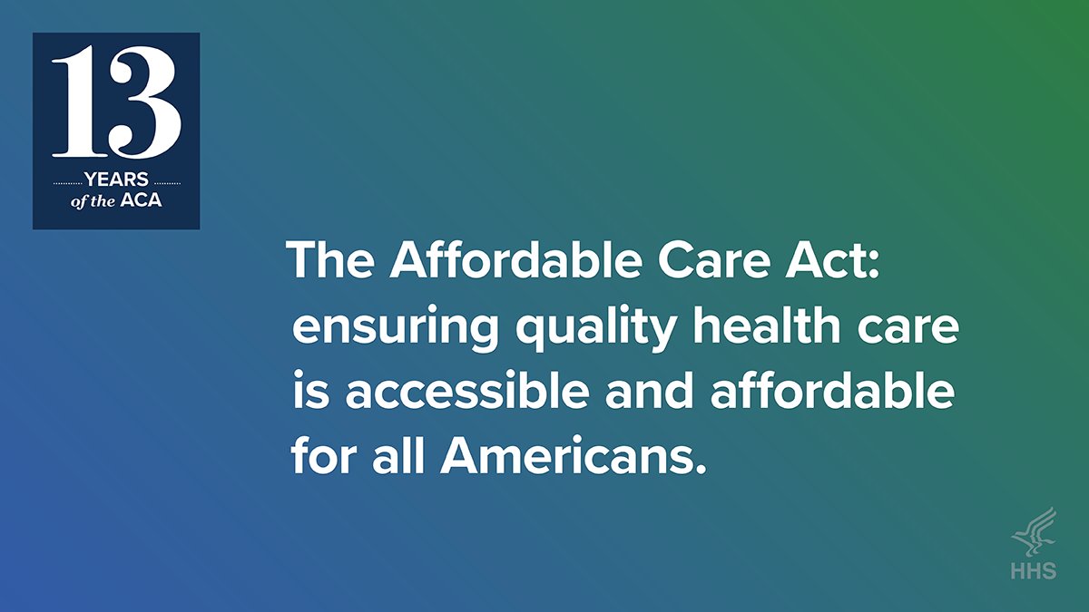 SecBecerra's tweet photo. ✅ 16.4M people signed up for coverage on ACA Marketplaces
✅ 40M people are currently enrolled in Marketplace or Medicaid expansion coverage

As we celebrate the 13th anniversary of the Affordable Care Act today, we have even more evidence that this law has lived up to its name. https://t.co/U6sOcm7QLC