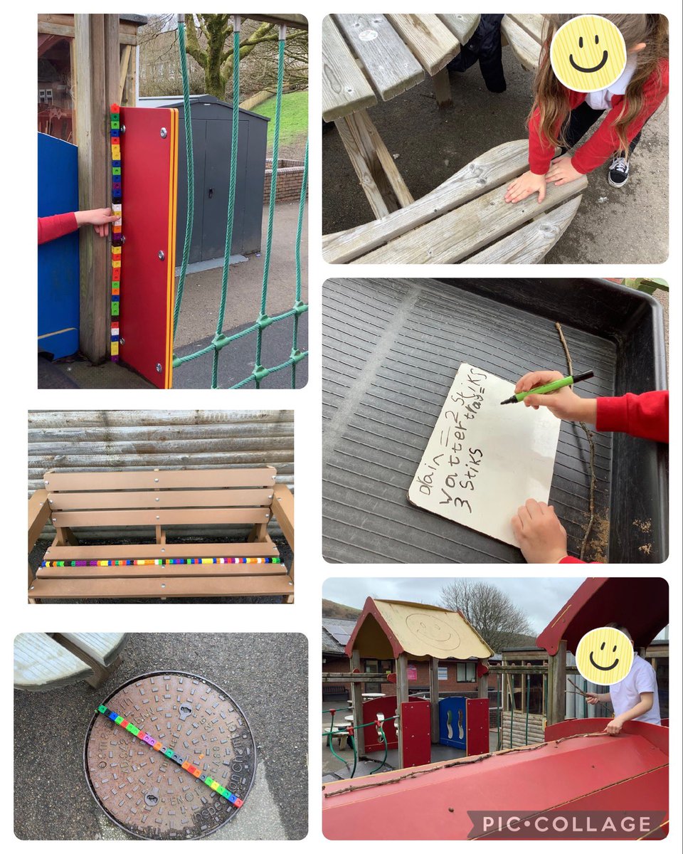 MissAmbrosen's tweet photo. Today Y2 measured lots of different objects in the outdoor area using sticks, cubes and their hands! 🌟 https://t.co/rTvX71byfb