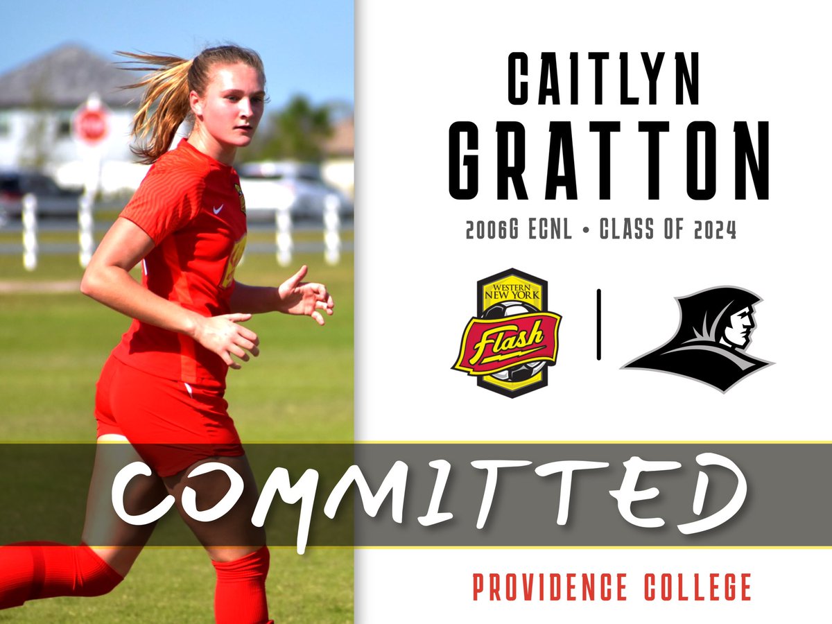 WNYFlashAcademy's tweet photo. We continue to add to our 🇨🇦 Canadian college placement as we congratulate Caitlyn Gratton (2006G ECNL) on her commitment to continue her soccer playing career and education at Providence College!
#FlashClassOf2024
#ChangingTheLandscape https://t.co/N3epsyJtvw