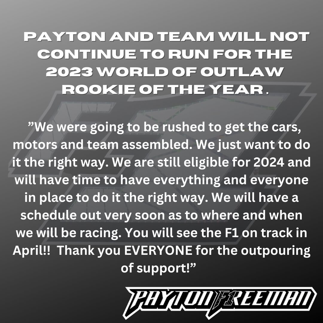PaytonFreemanF1's tweet photo. “You will see the F1 on track in April”. https://t.co/VnvdZfbCr9