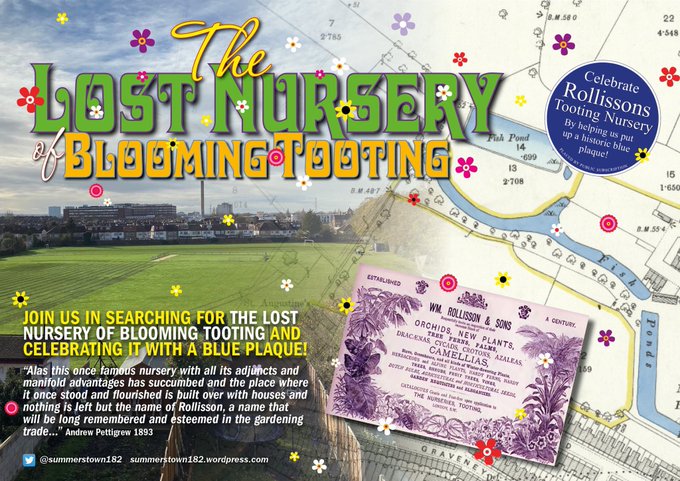 summerstown182's tweet photo. 'Rural history in urban areas is so important. There are no monuments but the soil under your feet' Please spread the word & help us make sure the famous #Rollisson name is remembered forever with a plaque here in #BloomingTooting! https://t.co/prpFTYLE2V https://t.co/6AohPAgfLS